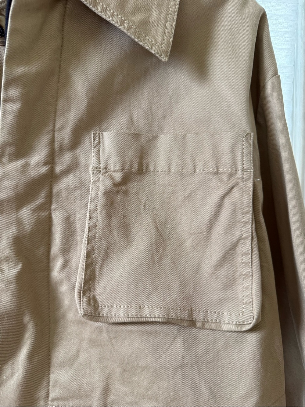 ZARA Tan Cropped Trench Jacket - Picture 2 of 6